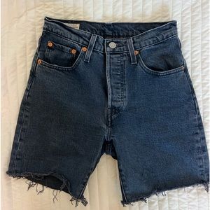 Levi’s Women’s 501 Buttonfly Black Denim Shorts